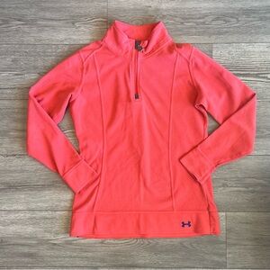 Under Armour Women’s Semi Fitted Quarter Zip Pullover Lightweight Fleece Large